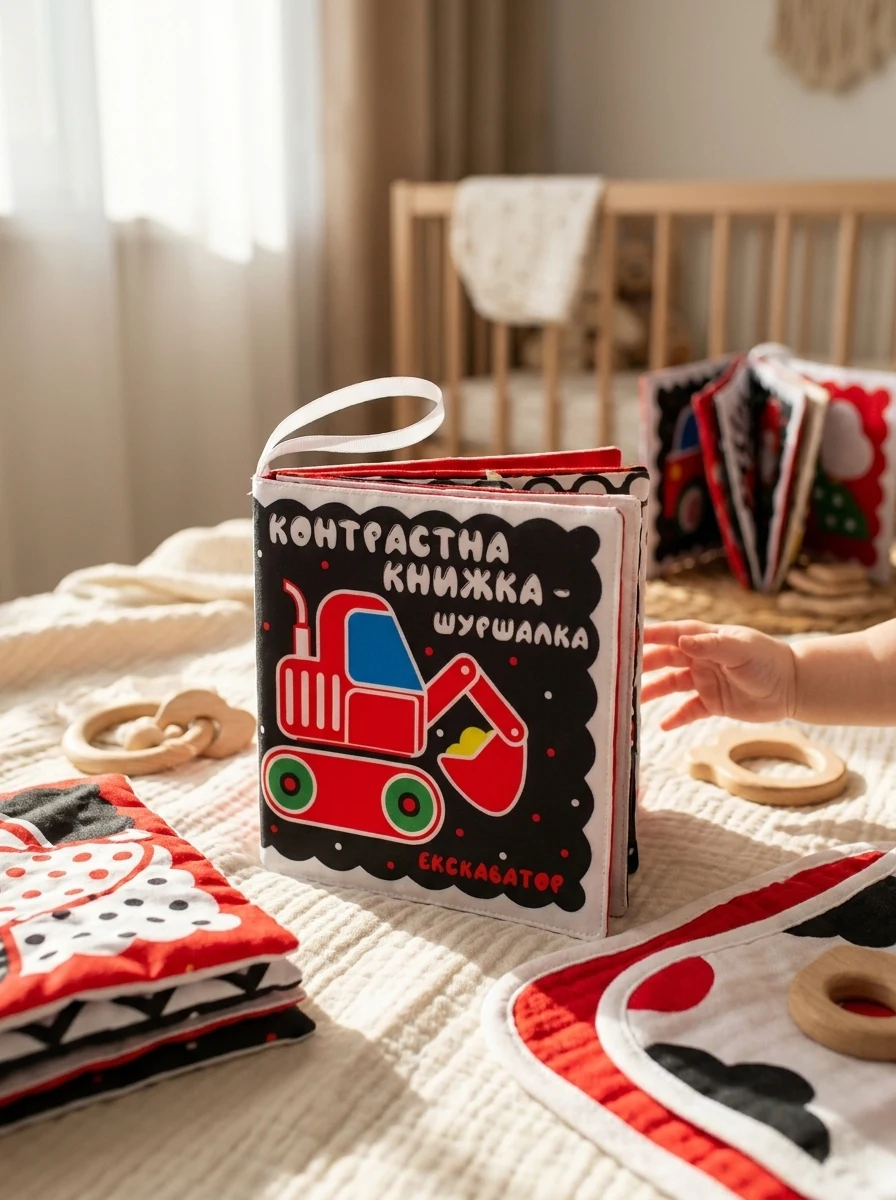 Контрастна м'яка книжка-шуршалка «Автопомічники» — фото 2