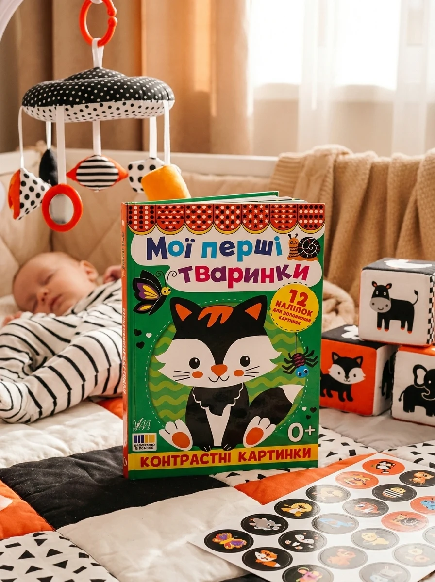 Контрастні картинки. Мої перші тваринки — Книги для малят