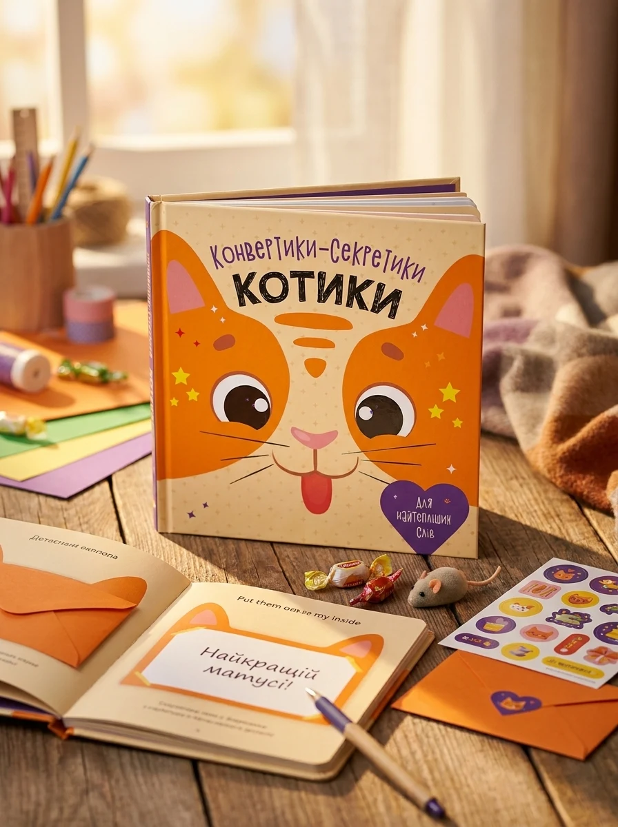Конвертики-секретики. Котики — Книги-іграшки