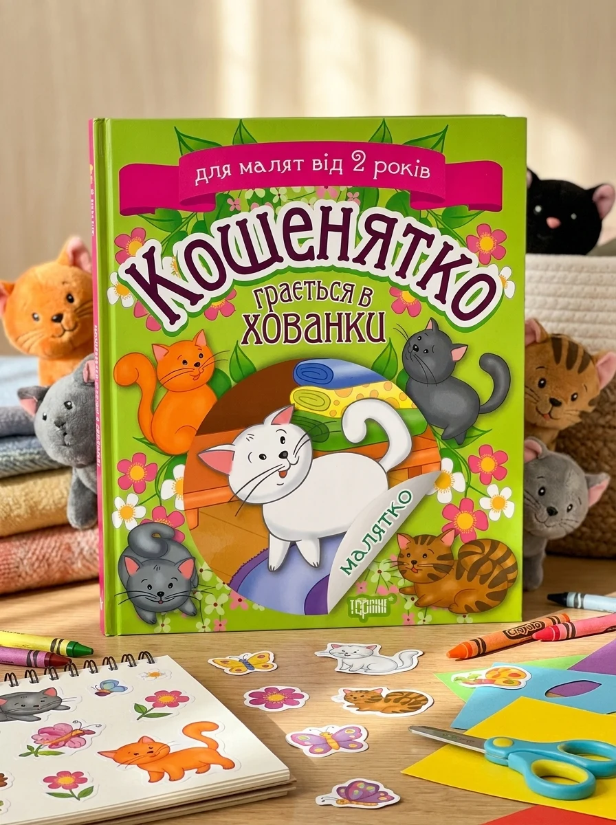 Кошенятко грається в хованки — Книги з наліпками
