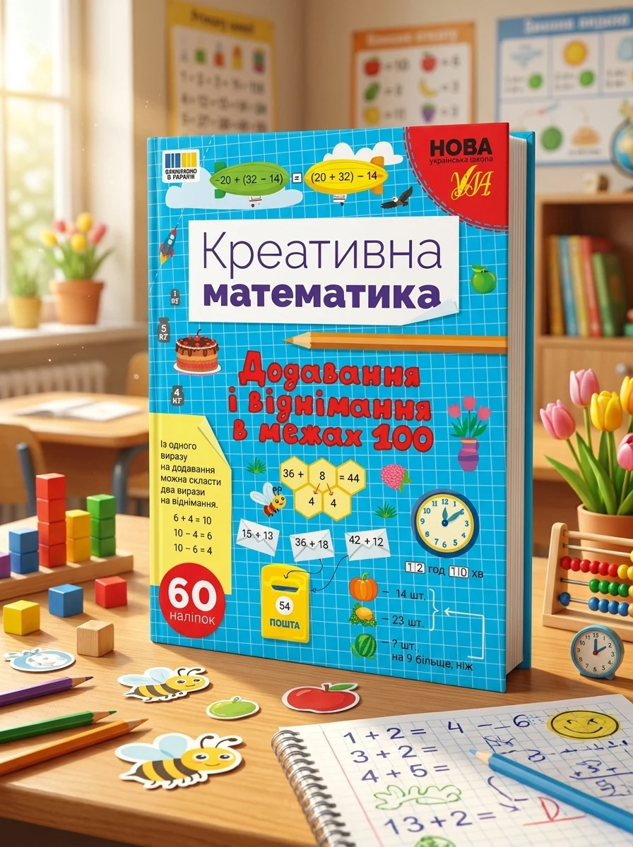 Креативна математика. Додавання і віднімання в межах 100 — Розвивальні книги