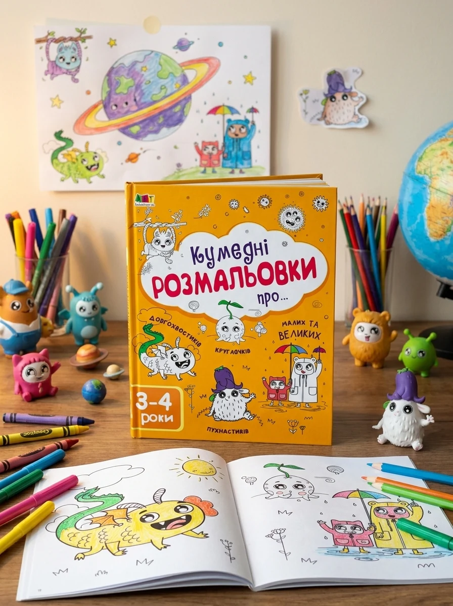 Кумедні розмальовки про... 3–4 роки — Розмальовки для дітей