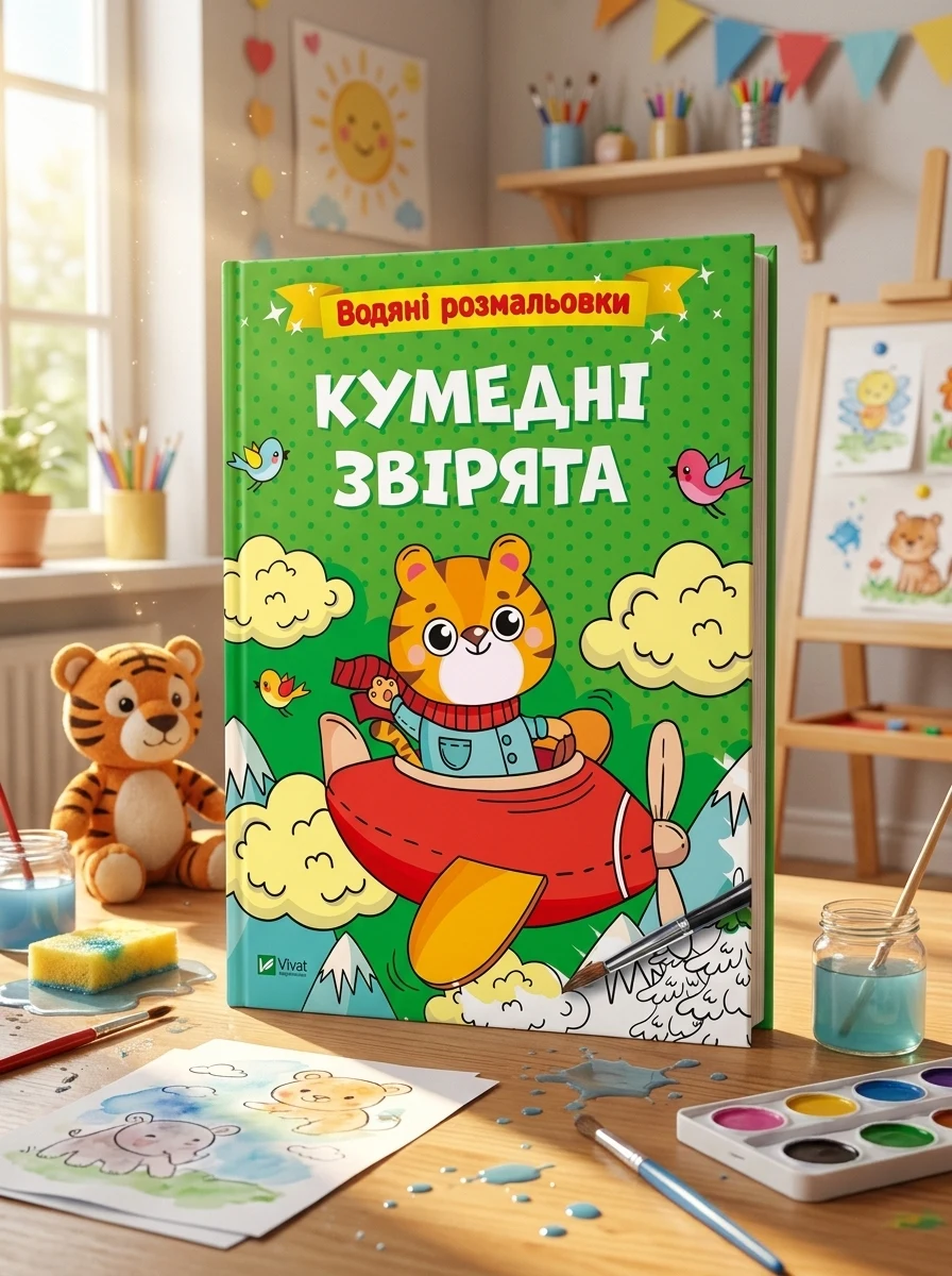 Кумедні звірята. Водяні розмальовки — фото 2