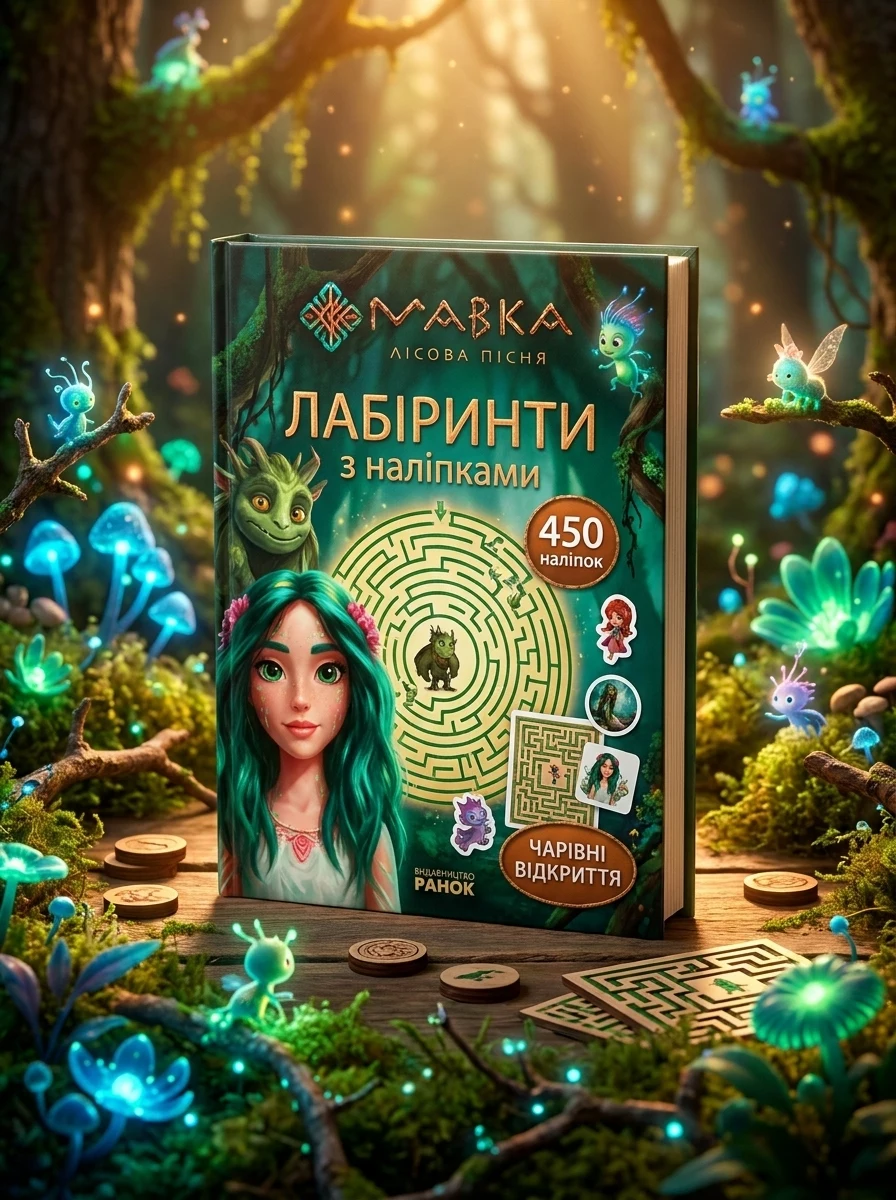 Лабіринти з наліпками. Чарівні відкриття — Книги з наліпками