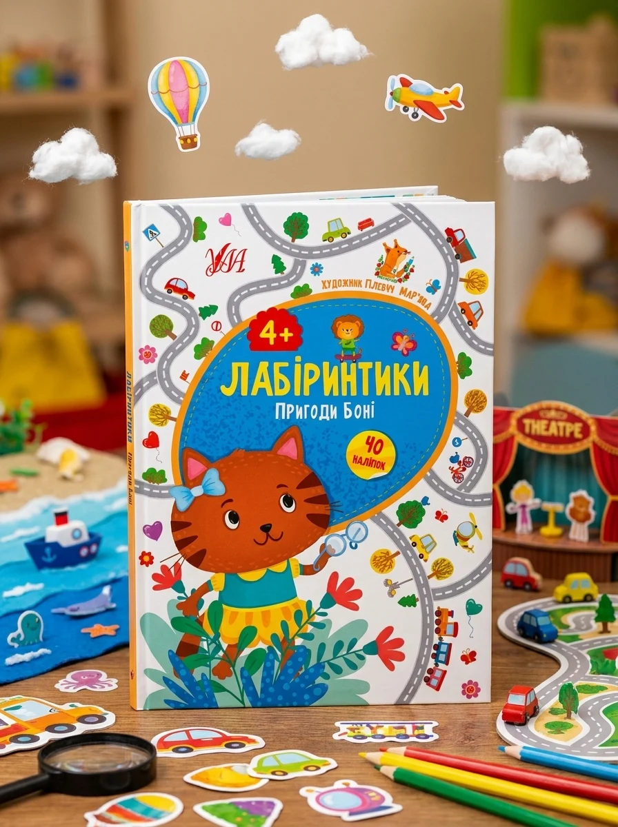 Лабіринтики. Пригоди Боні. Від 4 років — Книги з наліпками