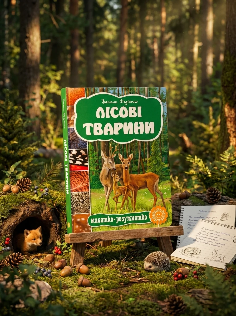 Лісові тварини. Книжка-розмальовка — Розвивальні книги