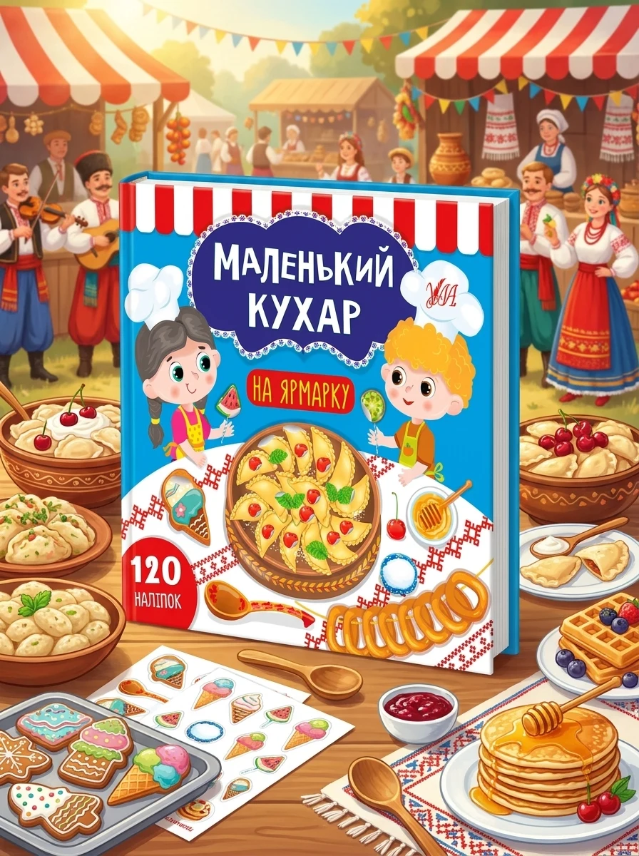 Маленький кухар. На ярмарку. 120 наліпок — Розвивальні книги