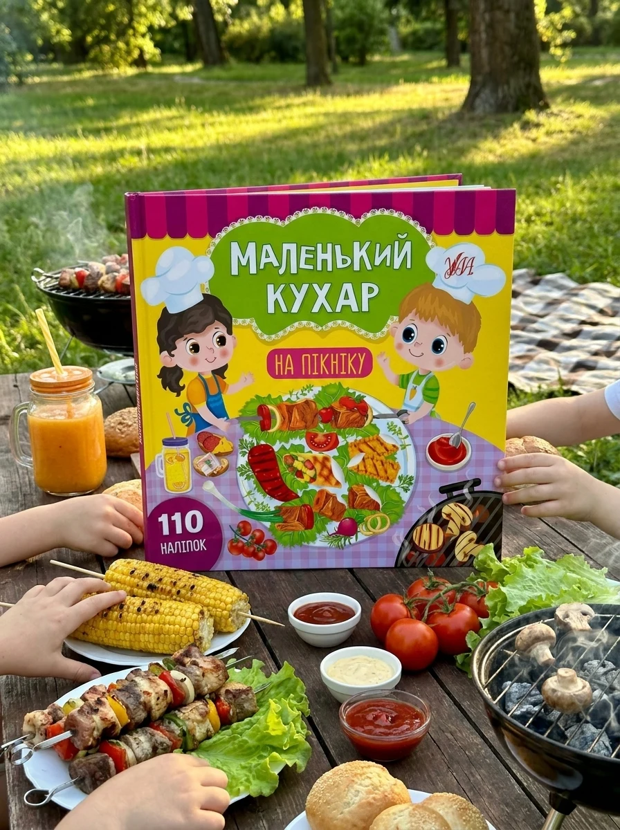 Маленький кухар. На пікніку. 110 наліпок — Розвивальні книги