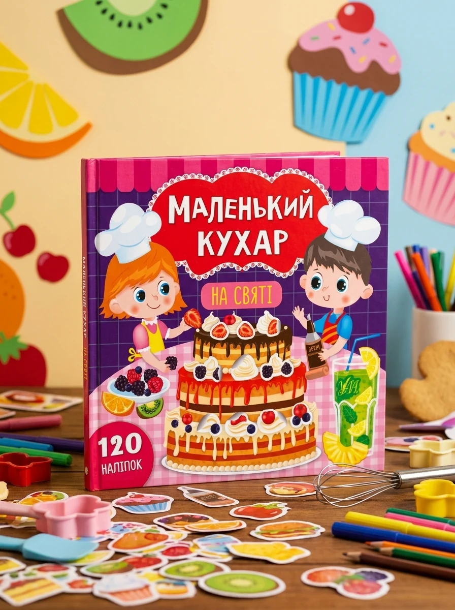 Маленький кухар. На святі. 120 наліпок — Книги з наліпками