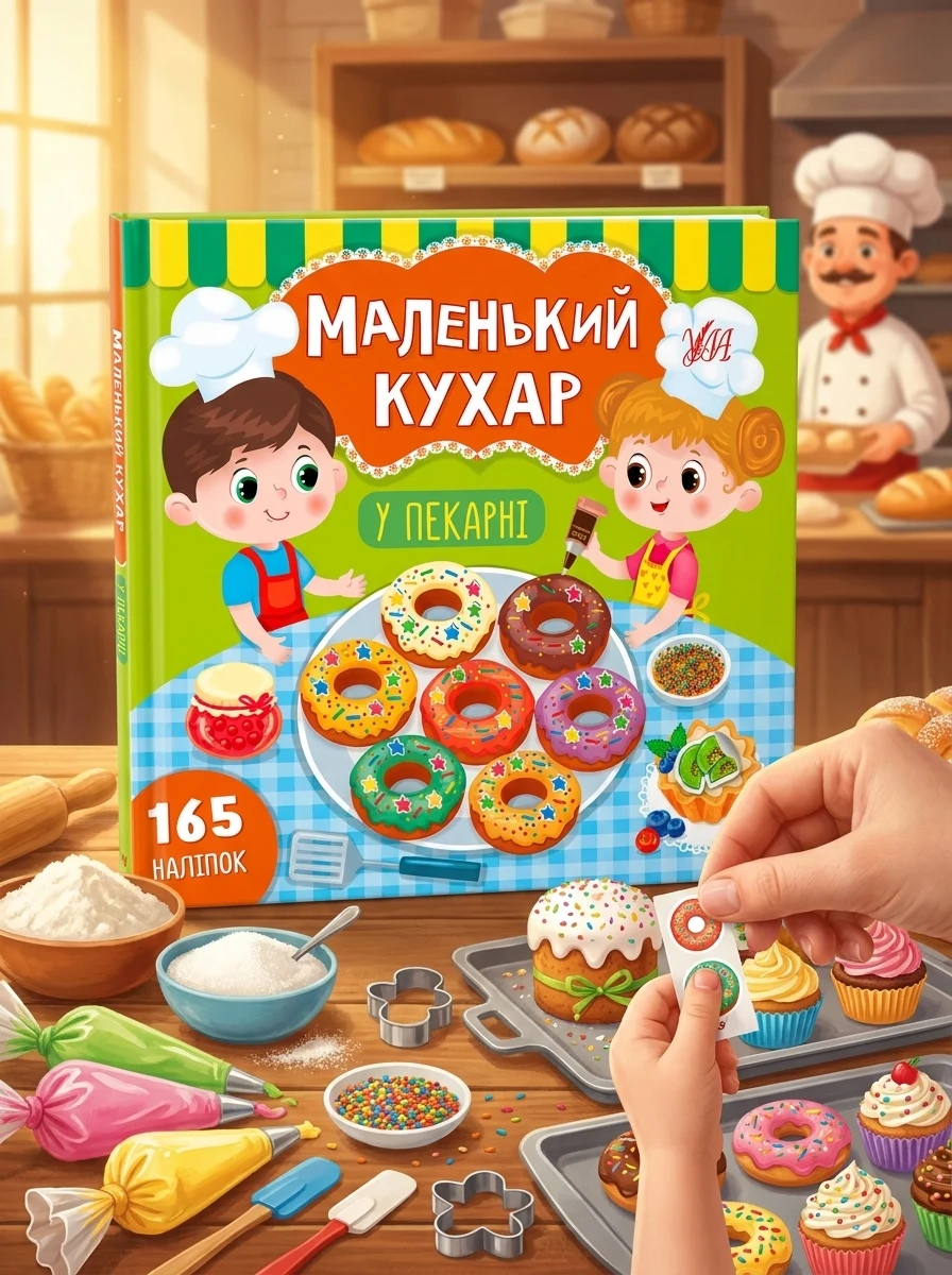 Маленький кухар. У пекарні. 165 наліпок — Розвивальні книги