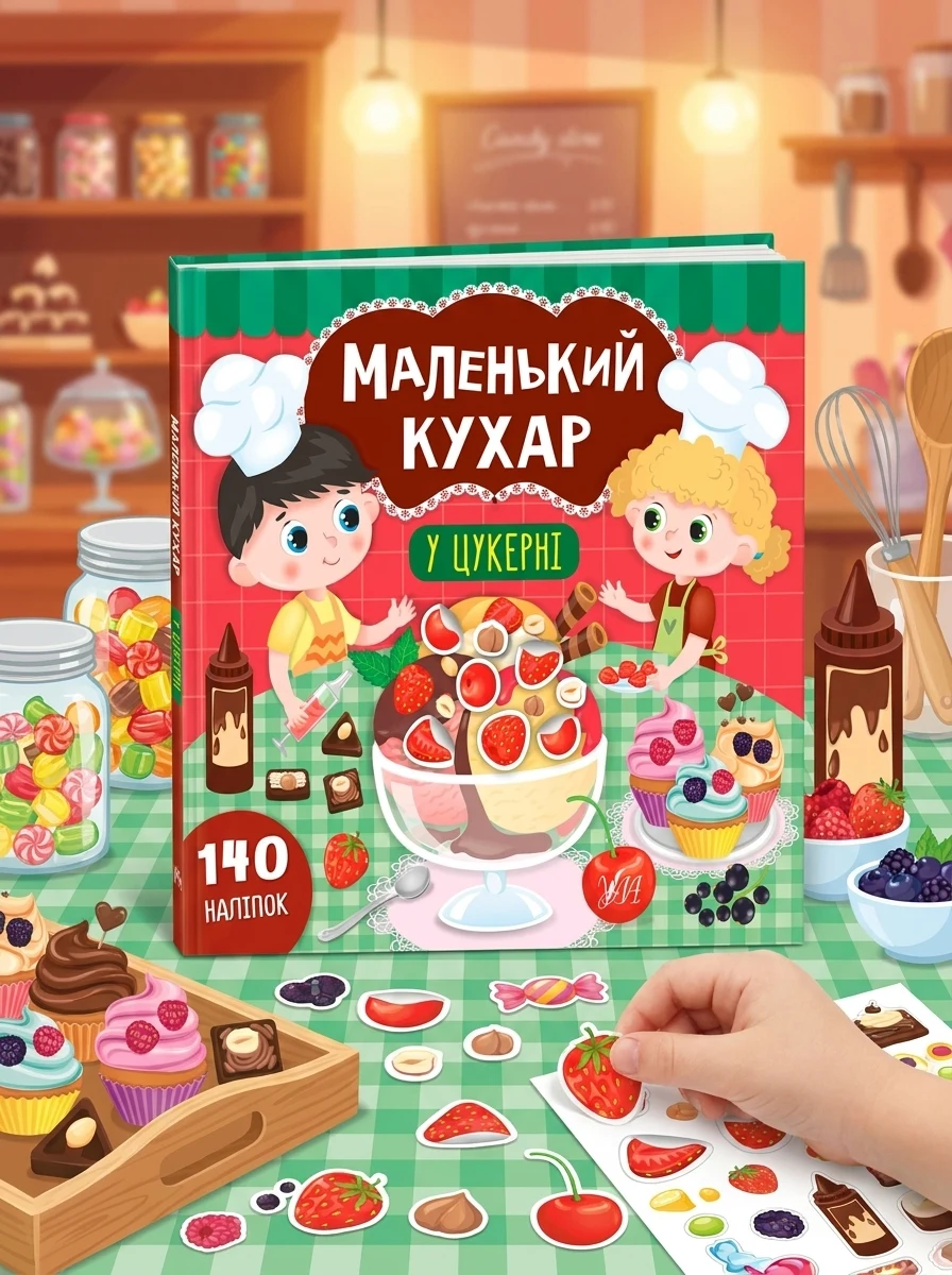 Маленький кухар. У цукерні. 140 наліпок — Книги з наліпками
