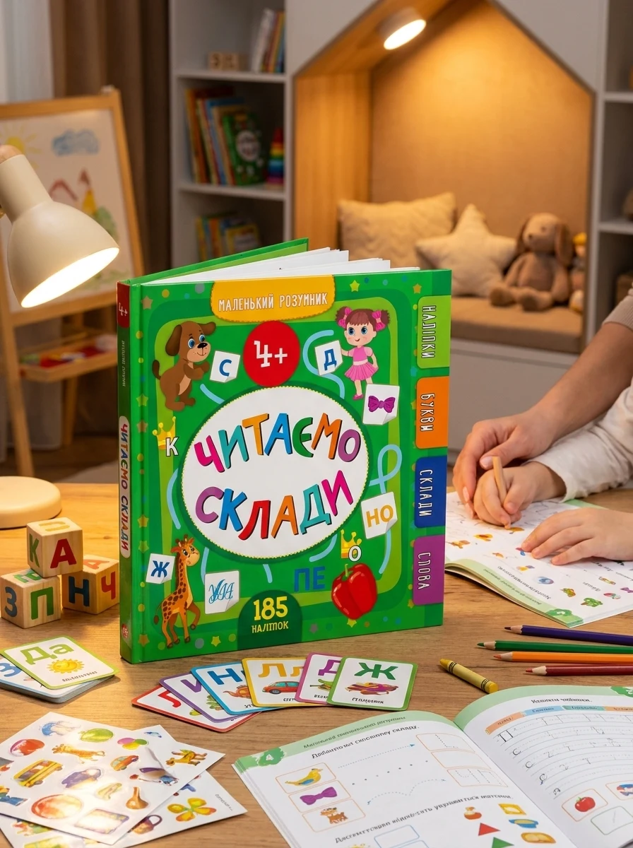 Маленький розумник. Читаємо склади. Від 4 років — Розвивальні книги