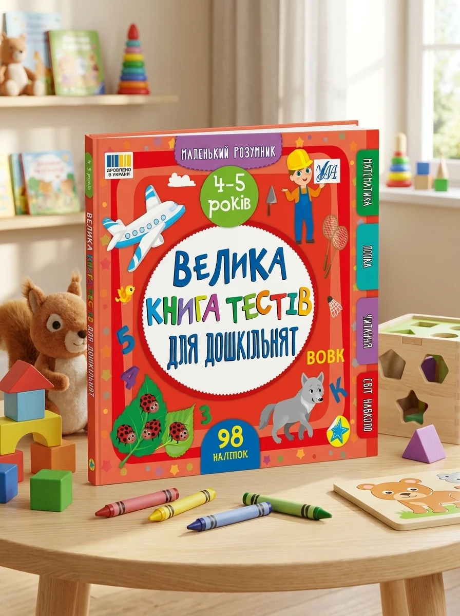 Маленький розумник. Велика книга тестів для дошкільнят. 4–5 років — Розвивальні книги