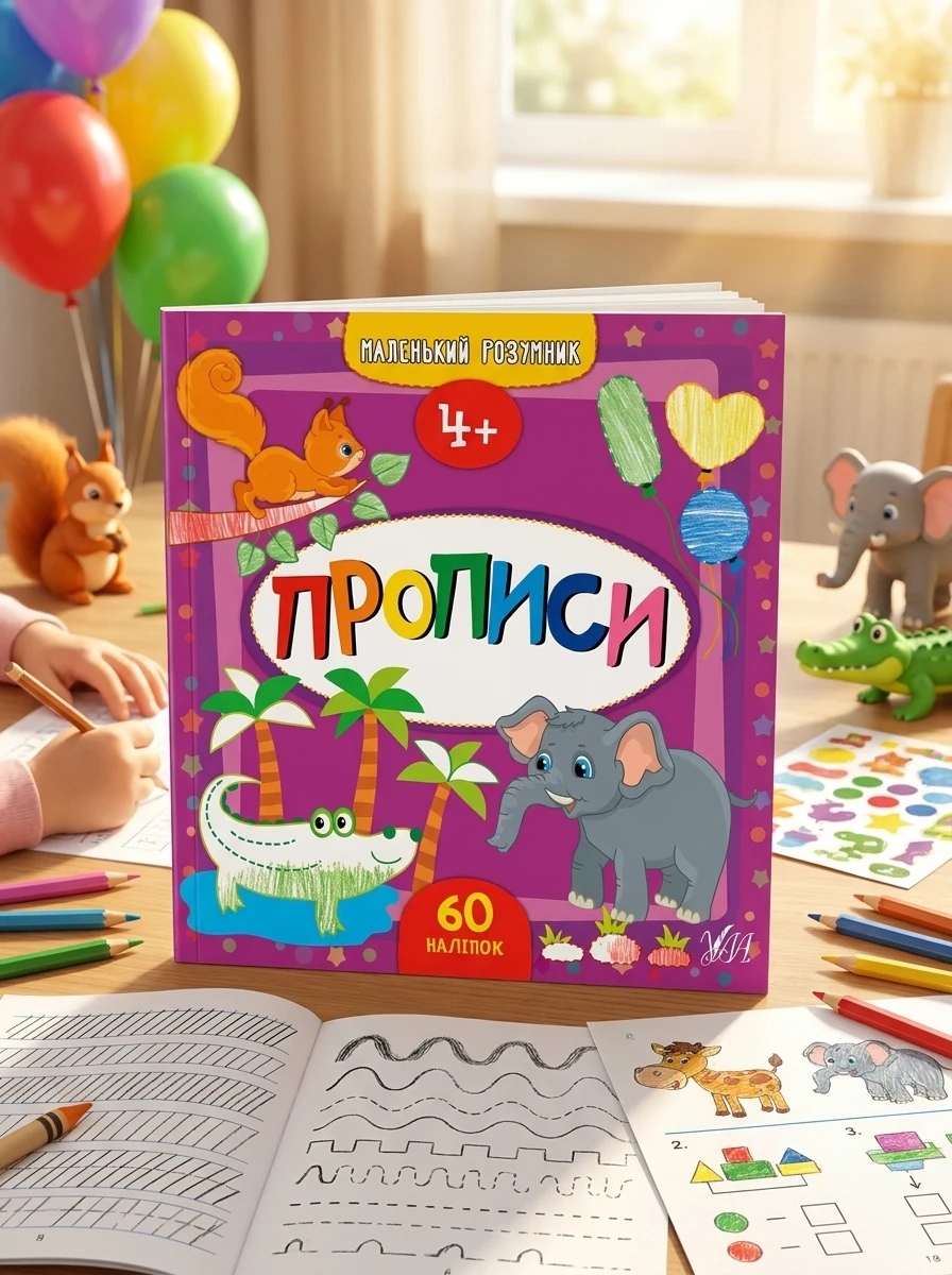 Маленький розумник. Прописи. 4+ — Розвивальні книги