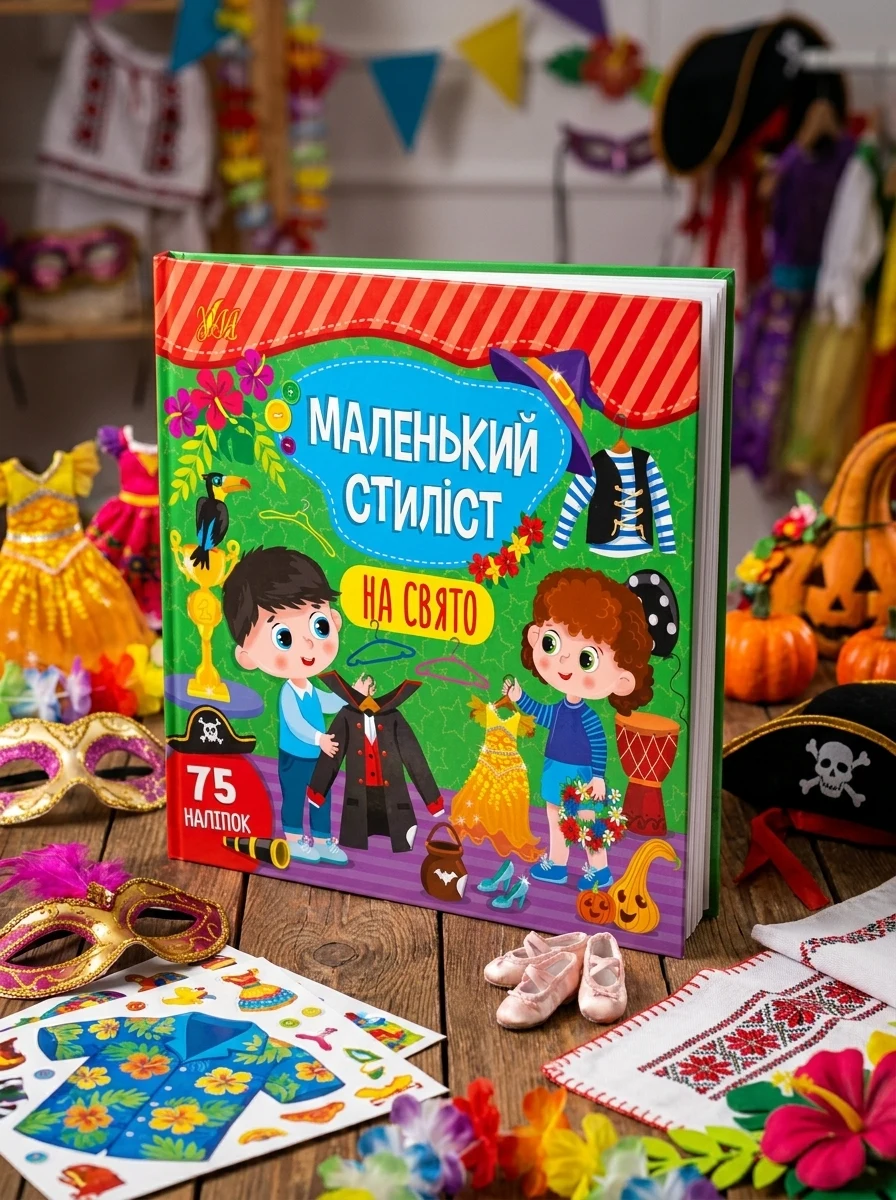 Маленький стиліст. На свято. 75 наліпок — Розвивальні книги