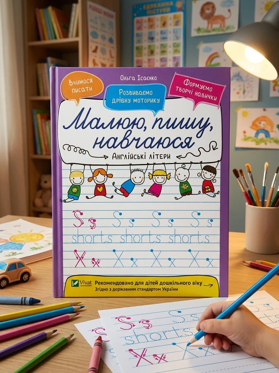 Малюю, пишу, навчаюся. Англійські літери — Розвивальні книги