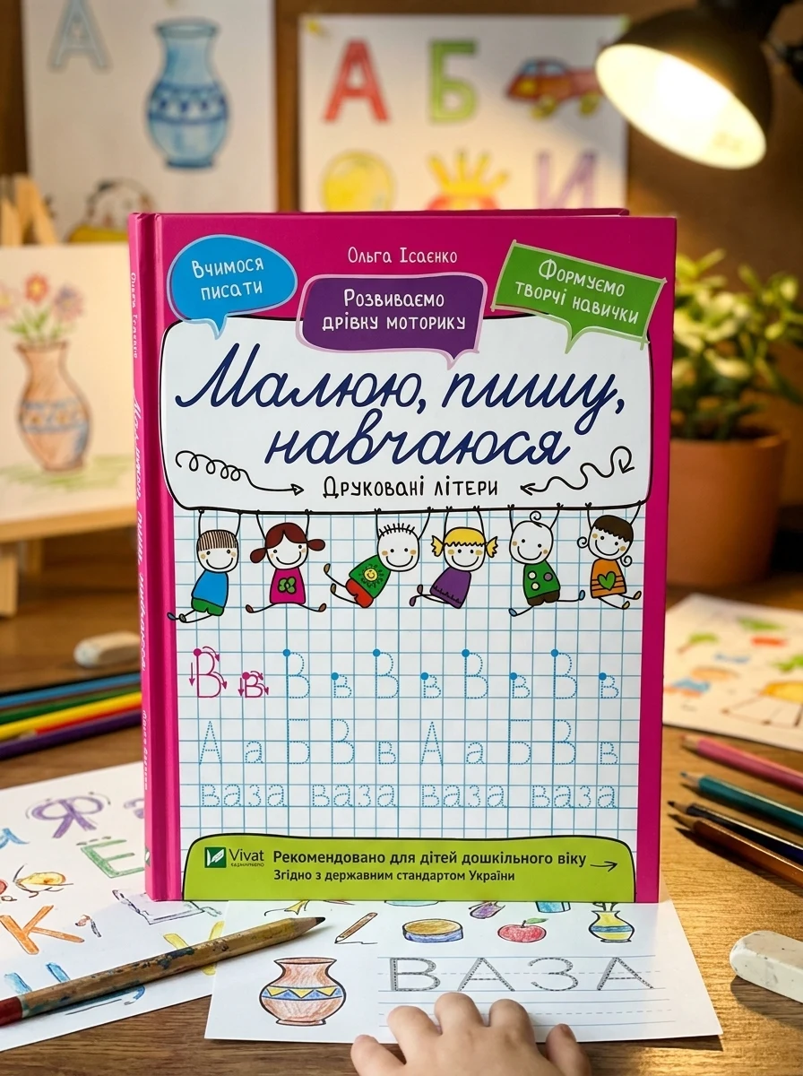 Малюю, пишу, навчаюся. Друковані літери — Розвивальні книги