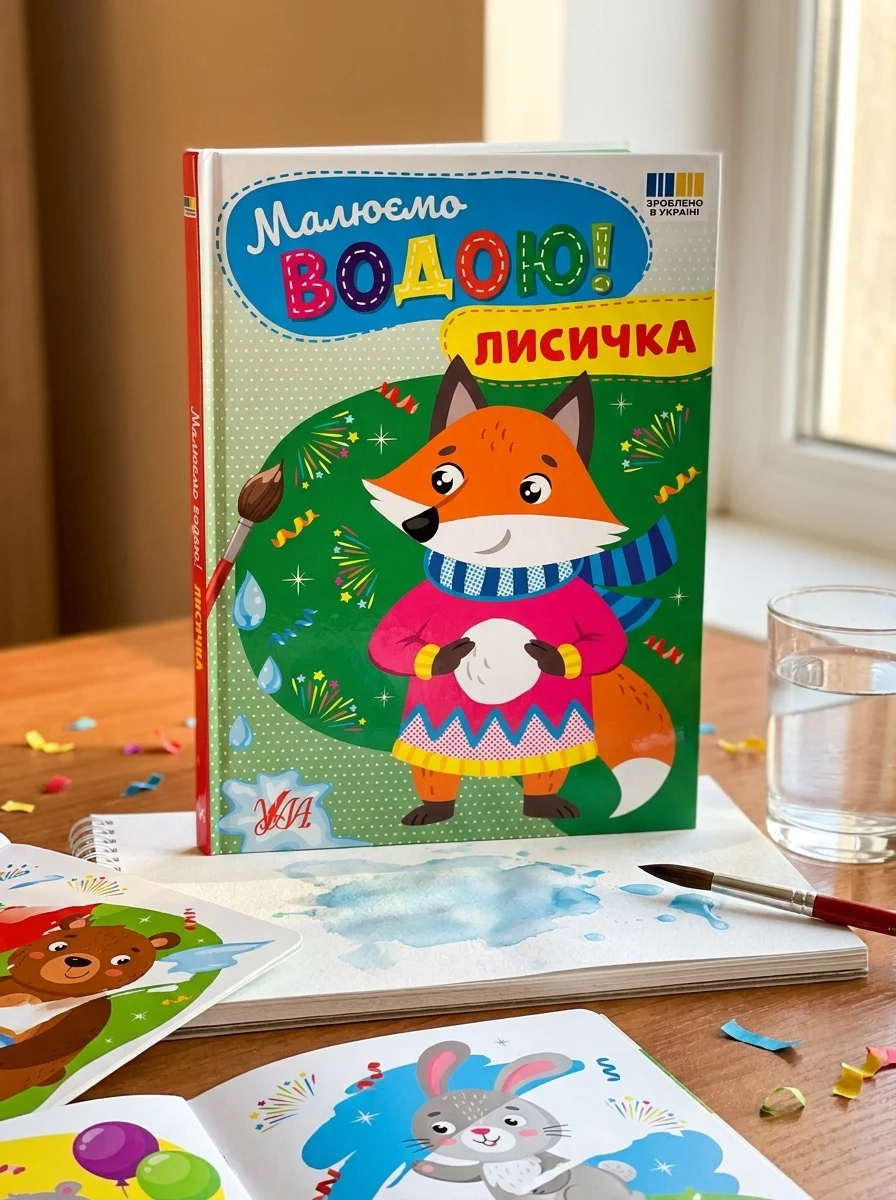Малюємо водою! Лисичка — Розмальовки для дітей