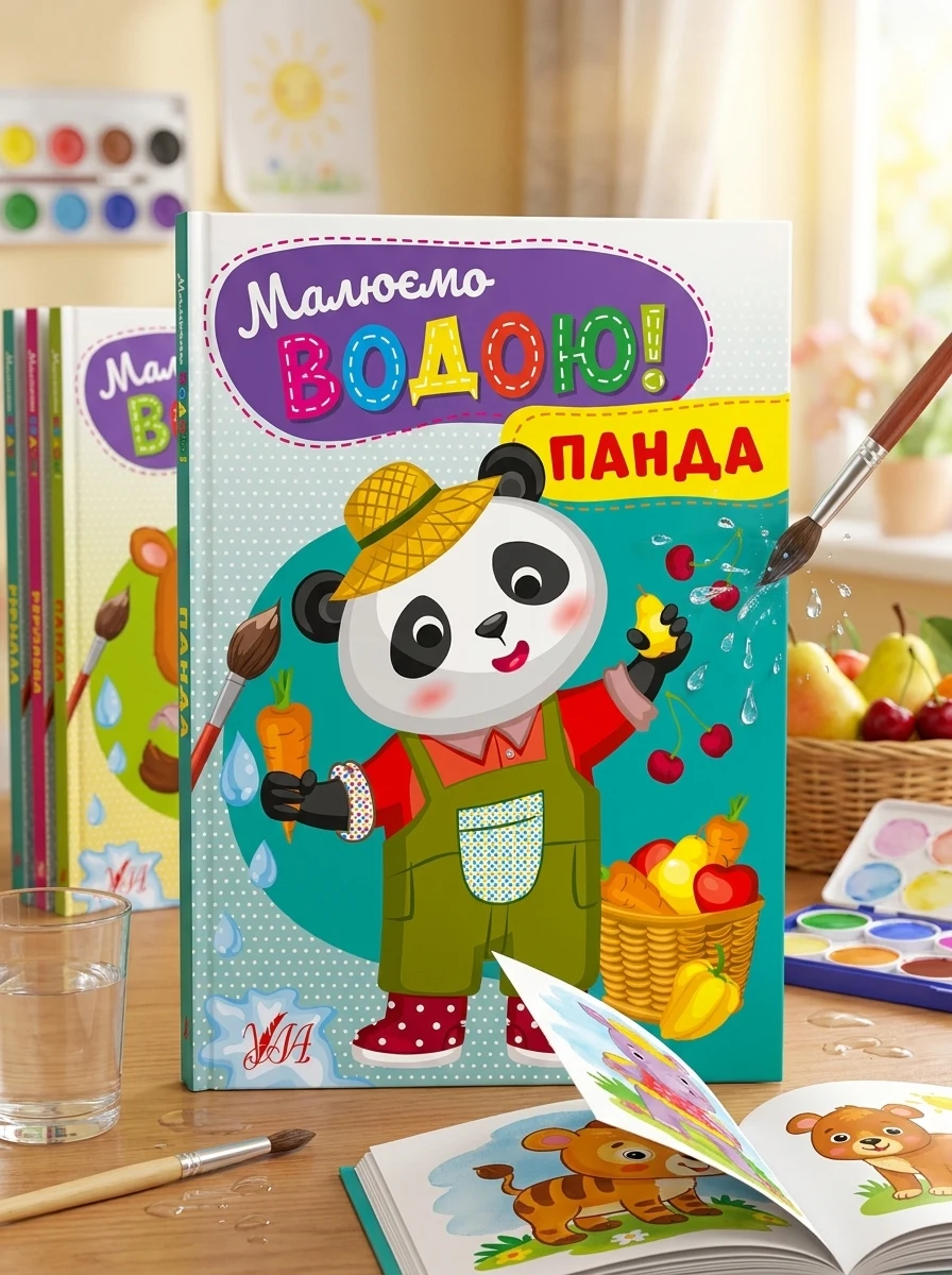 Малюємо водою! Панда — Розмальовки для дітей