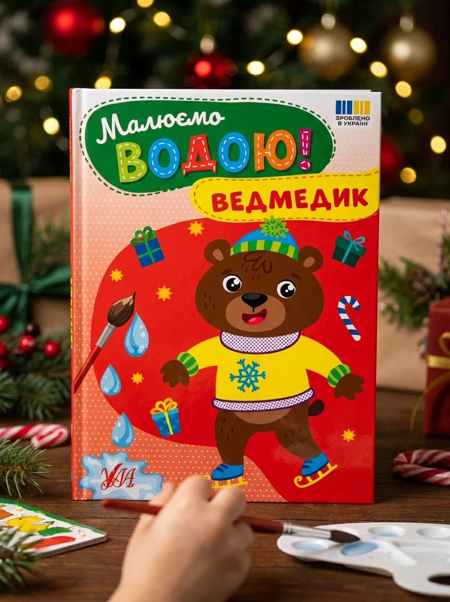 Малюємо водою! Ведмедик — Розмальовки для дітей