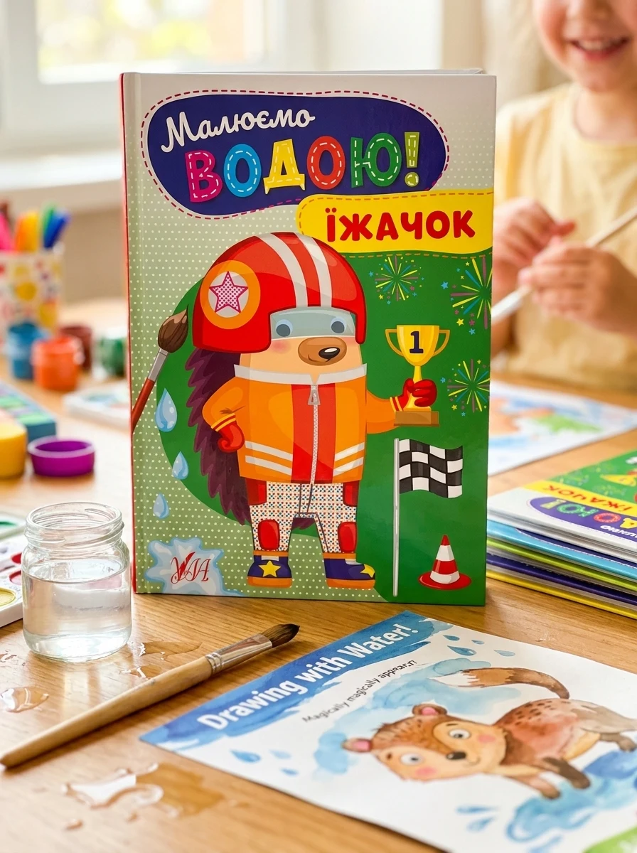 Малюємо водою! Їжачок — Розмальовки для дітей