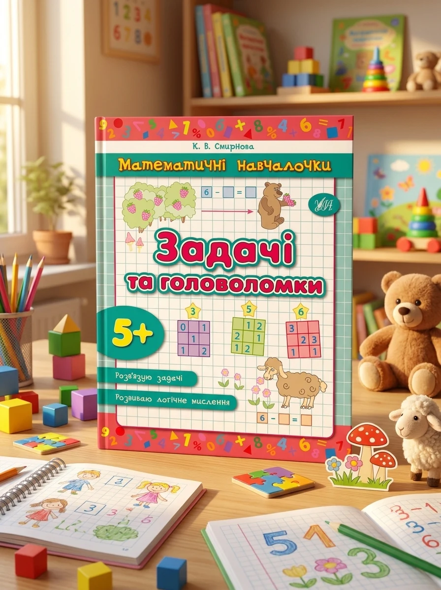 Математичні навчалочки. Задачі та головоломки. Від 5 років — фото 2