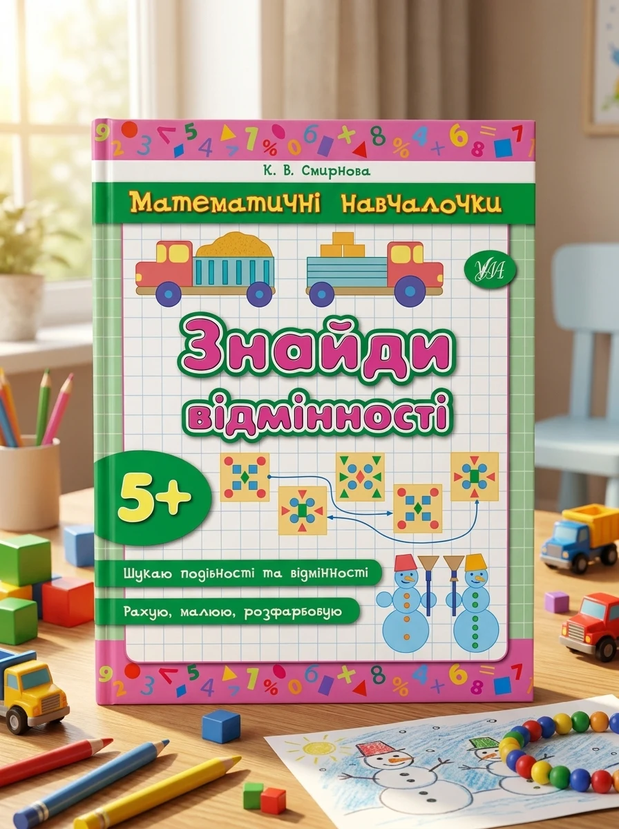 Математичні навчалочки. Знайди відмінності. Від 5 років — Підготовка до школи