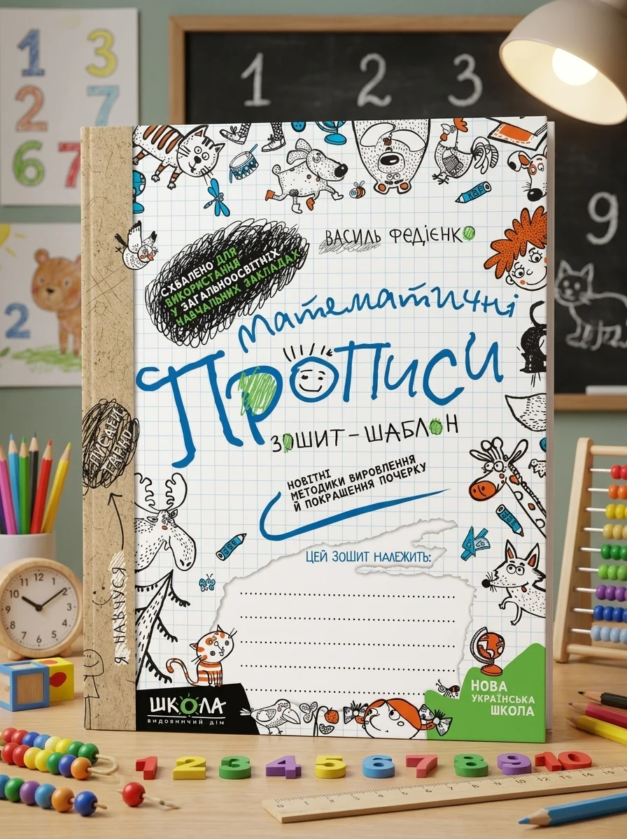 Математичні прописи. Синя графічна сітка — Підготовка до школи