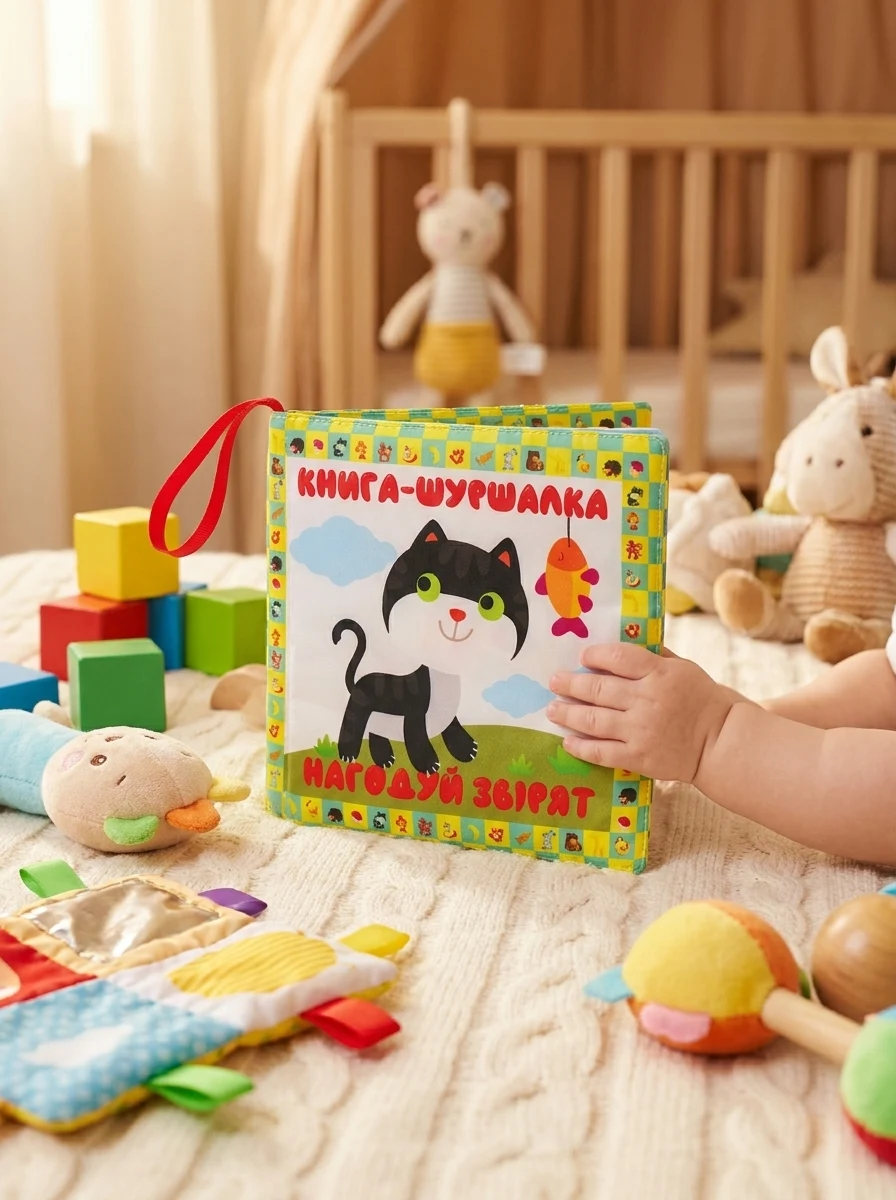 М’яка книжка «Нагодуй звірят» — Книги-іграшки