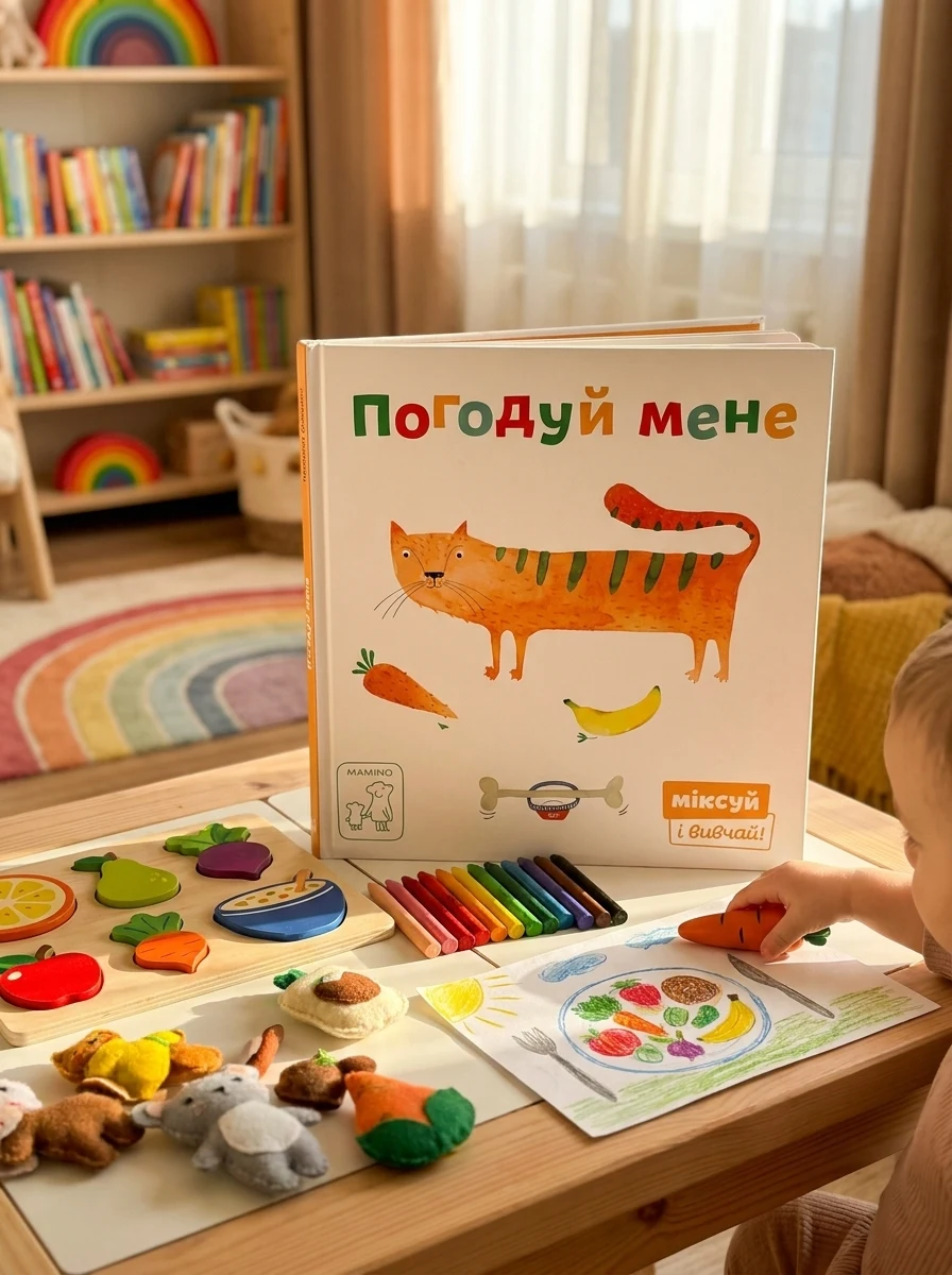 Міксуй і вивчай. Погодуй мене — Розвивальні книги