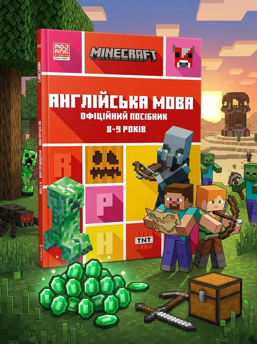 Minecraft. Англійська мова. Офіційний посібник. 8-9 років — фото 2