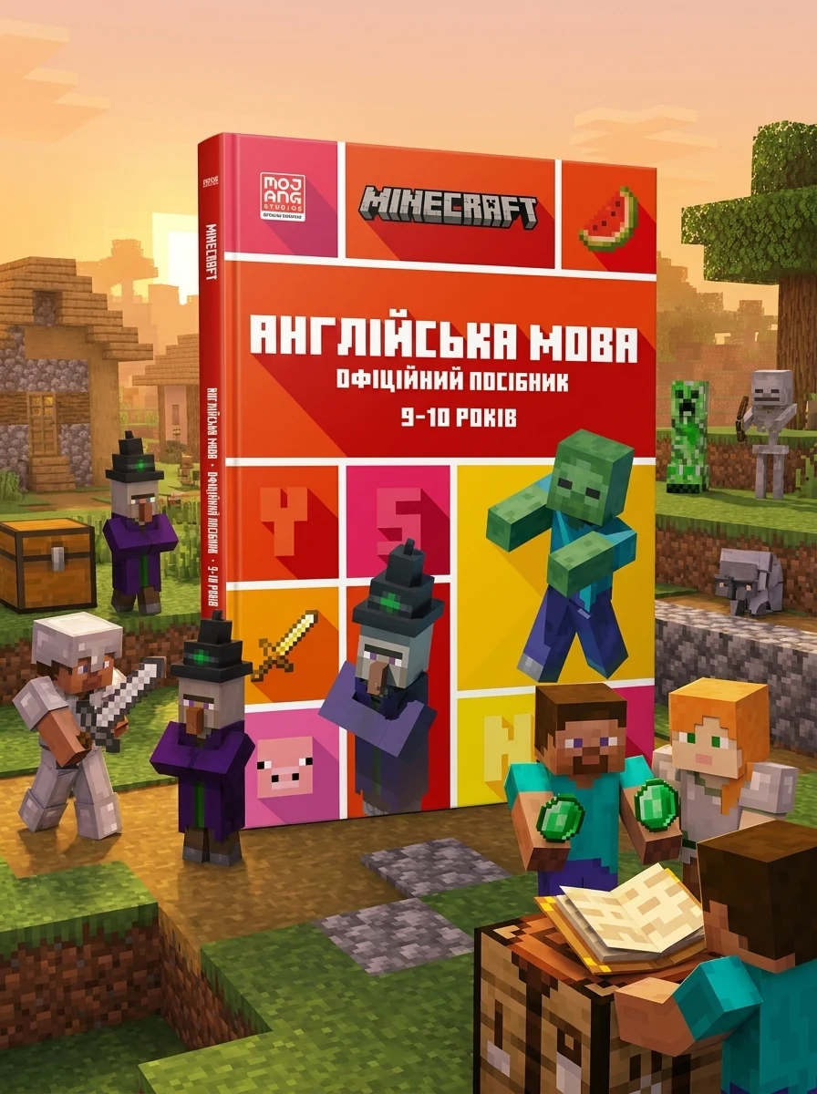 Minecraft. Англійська мова. Офіційний посібник. 9-10 років — Розвивальні книги
