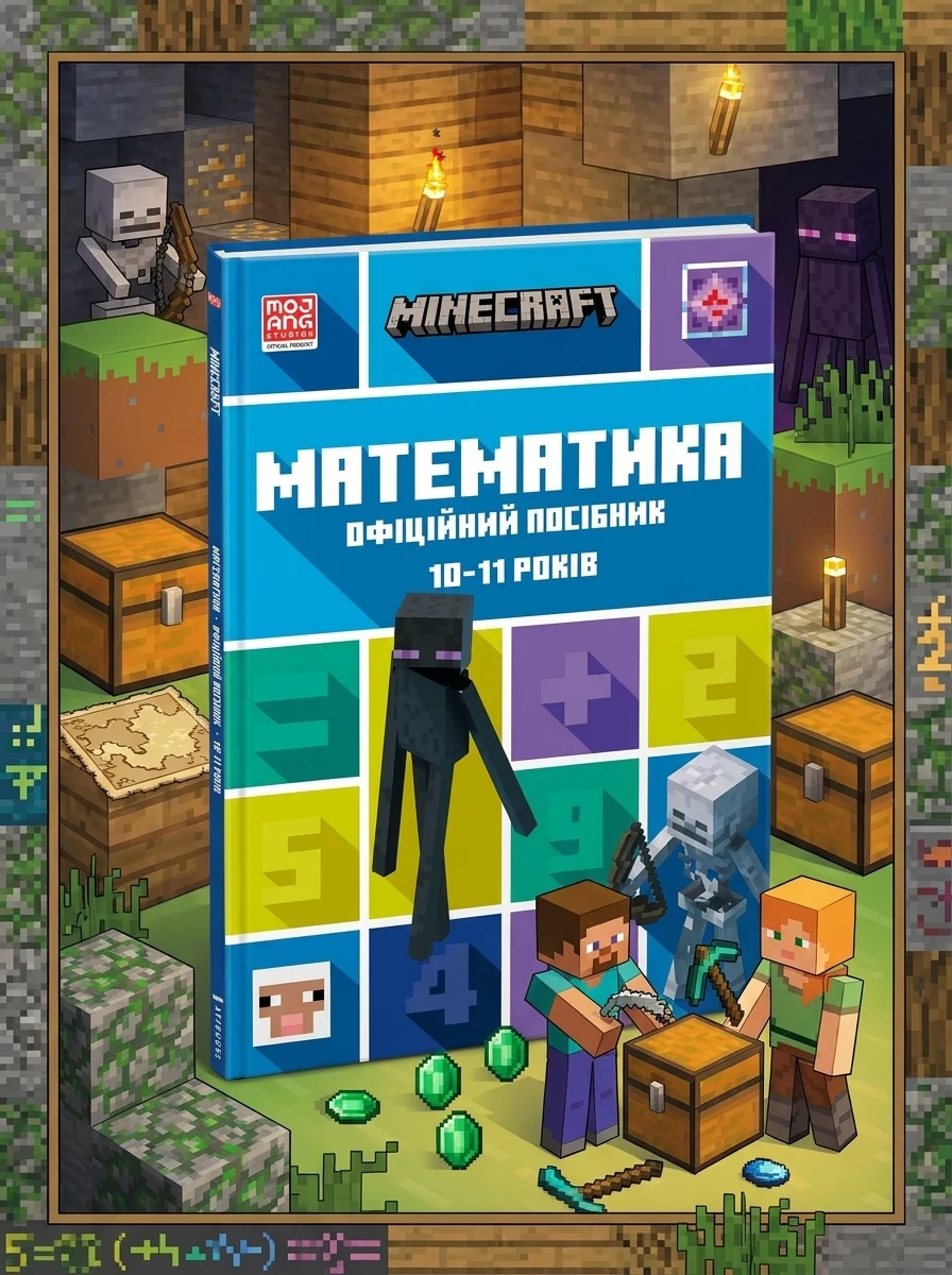 Minecraft. Математика. Офіційний посібник. 10-11 років — Розвивальні книги