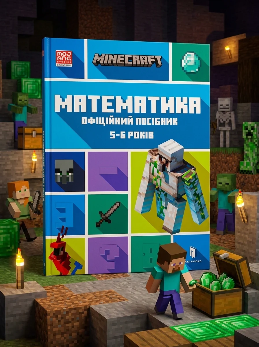 Minecraft. Математика. Офіційний посібник. 5-6 років — Розвивальні книги
