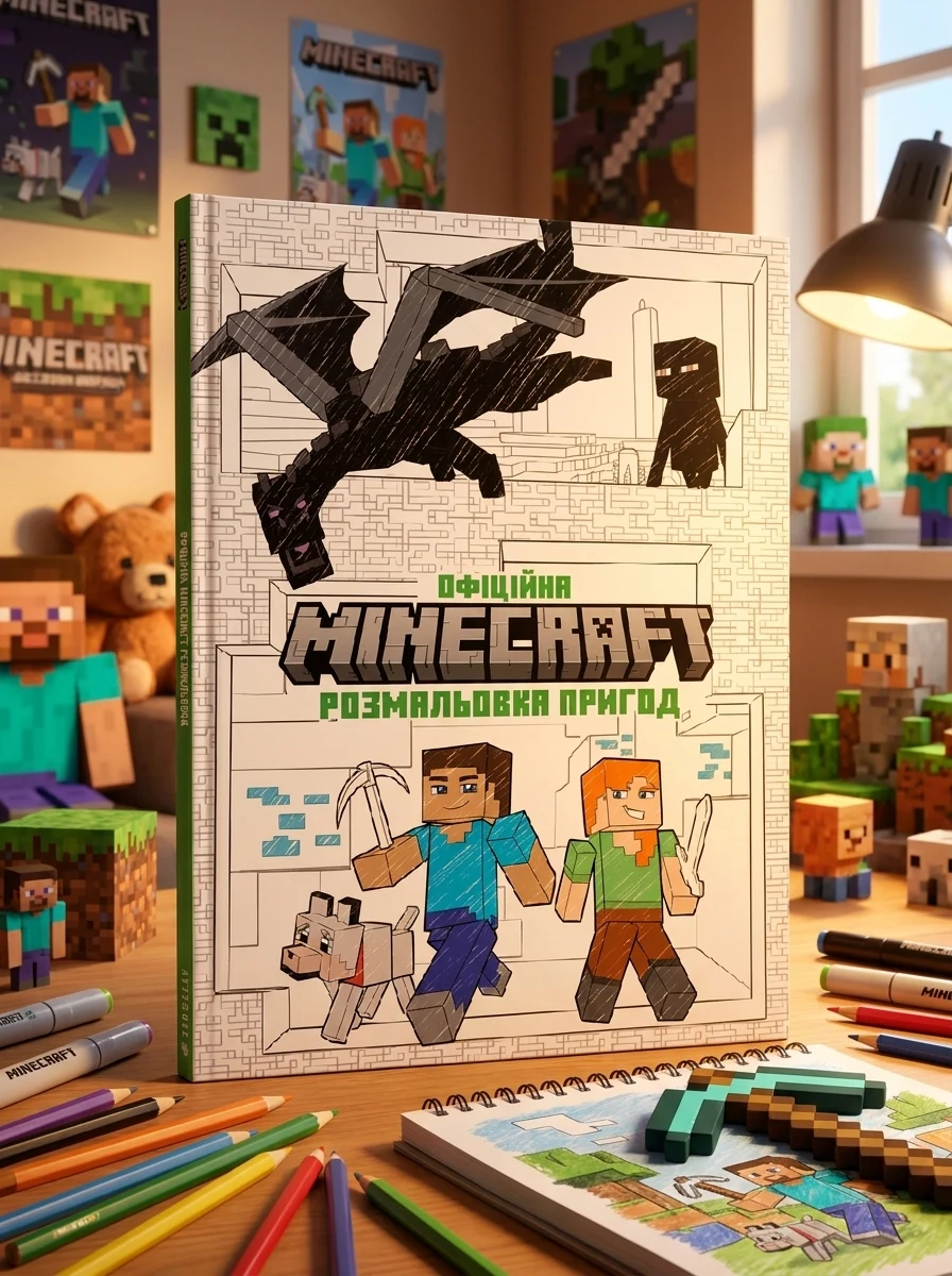 Minecraft. Офіційна розмальовка пригод — Розмальовки для дітей