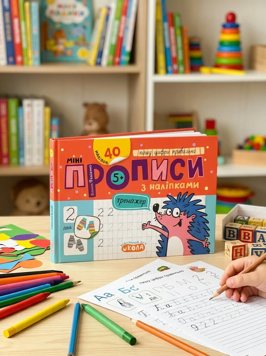 Мініпрописи з наліпками. Пишу цифри правильно — Підготовка до школи
