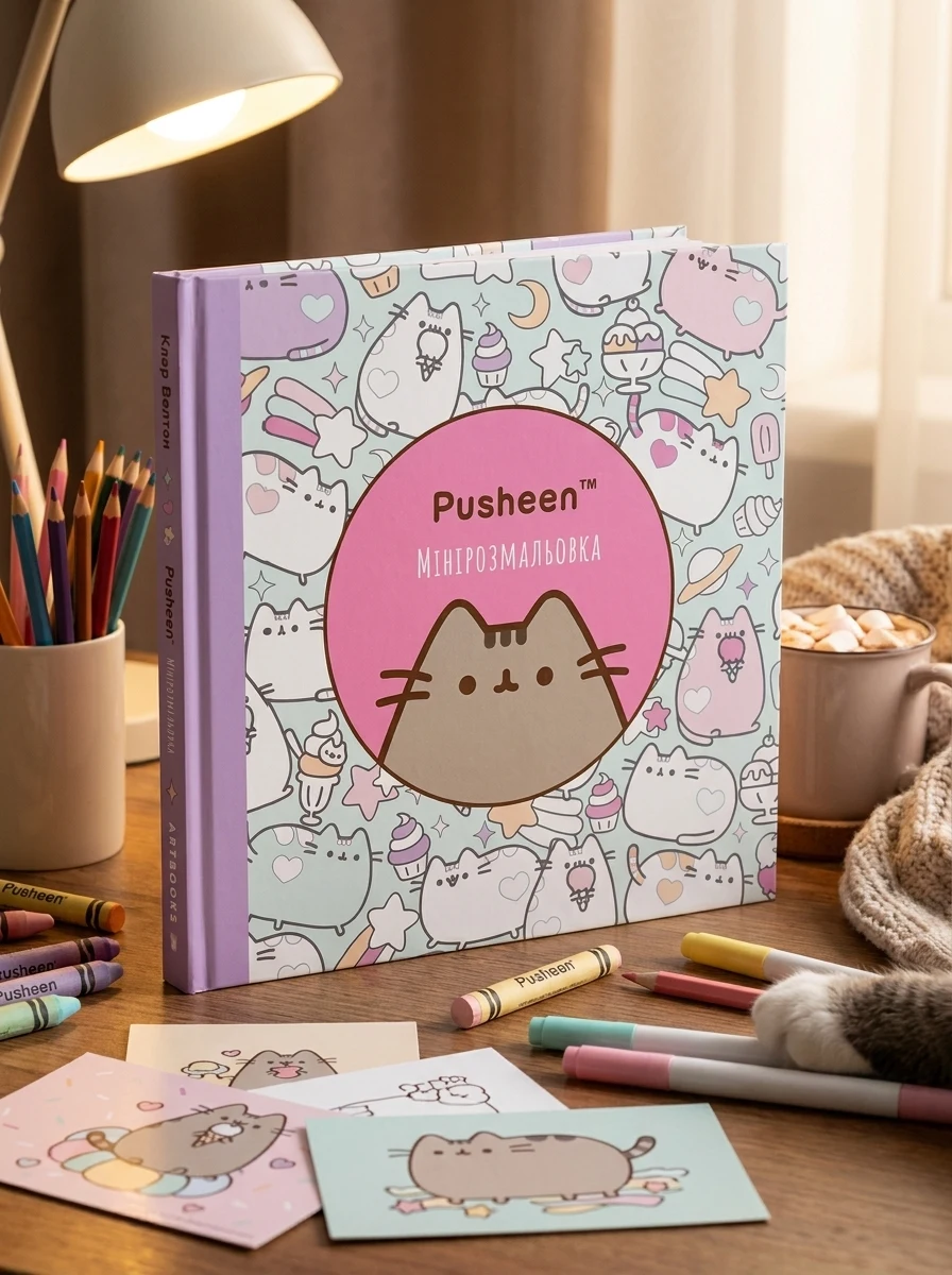 Мінірозмальовка. Pusheen — Розмальовки для дітей