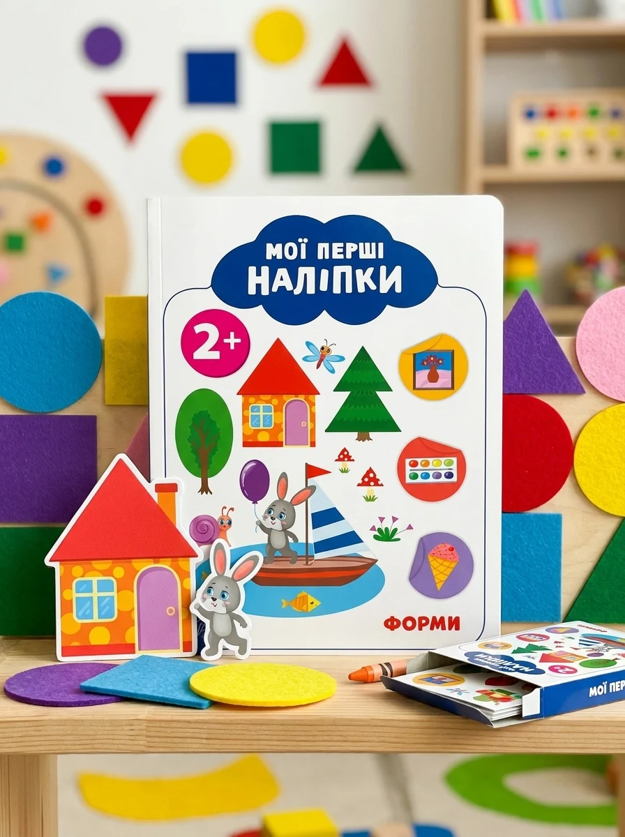 Мої перші наліпки. Форми. Від 2 років — Книги з наліпками