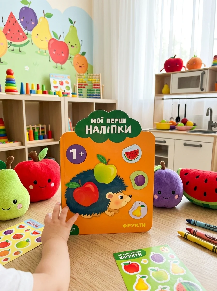 Мої перші наліпки. Фрукти. Від 1року — Книги з наліпками