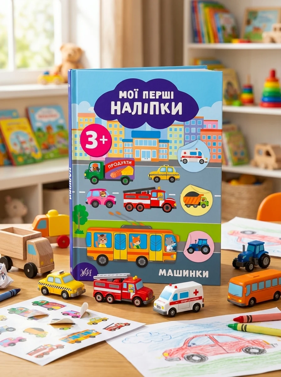 Мої перші наліпки. Машинки. Від 3 років — Книги з наліпками