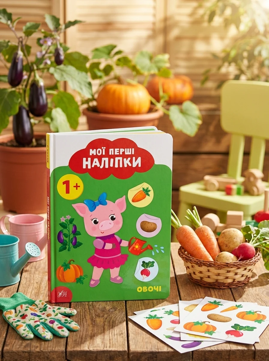 Мої перші наліпки. Овочі. Від 1 року — Книги з наліпками