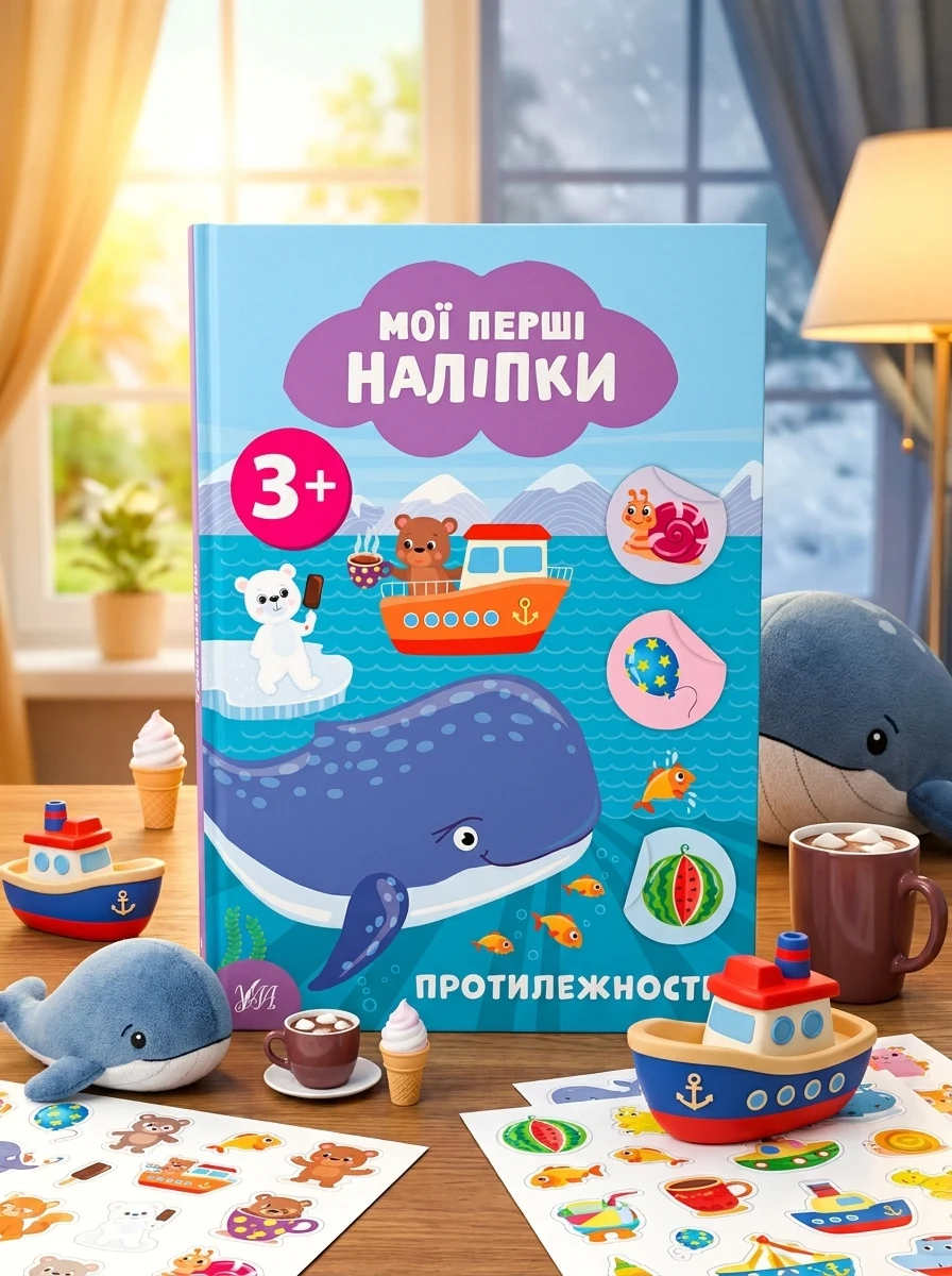 Мої перші наліпки. Протилежності. Від 3 років — Книги з наліпками