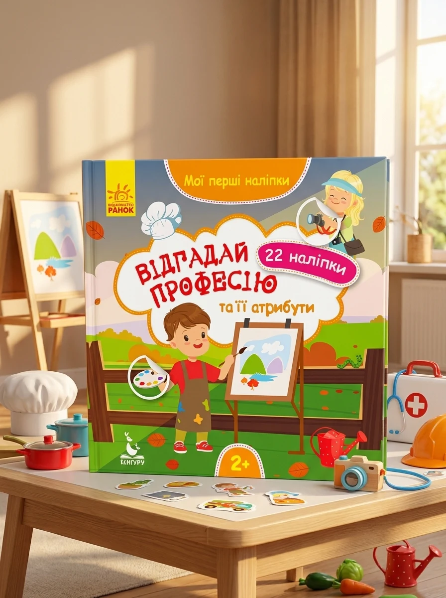 Мої перші наліпки. Відгадай професію та її атрибути — Книги з наліпками