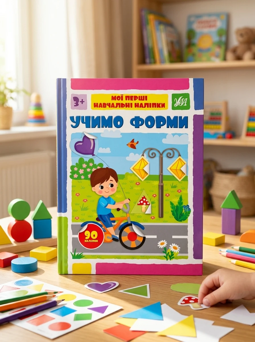 Мої перші навчальні наліпки. Учимо форми — Книги з наліпками