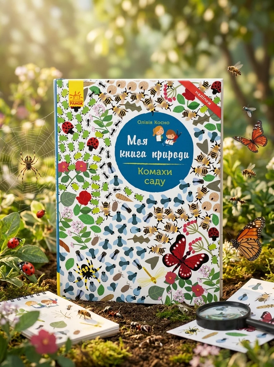 Моя книга природи. Комахи саду — Книги з наліпками