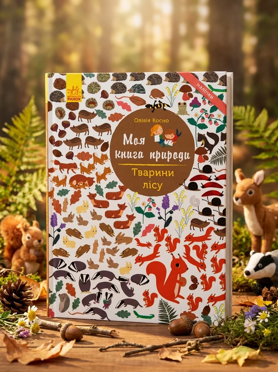 Моя книга природи. Тварини лісу — Книги з наліпками