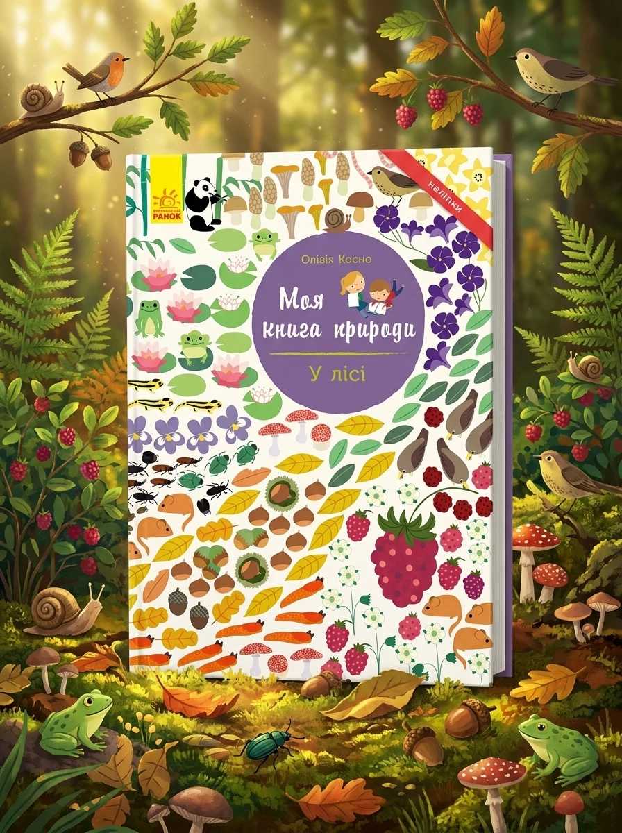 Моя книга природи. У лісі — Книги з наліпками