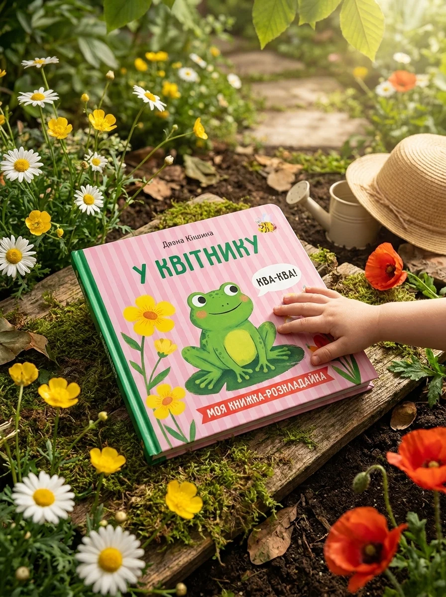 Моя книжка-розкладайка. У квітнику — Розвивальні книги