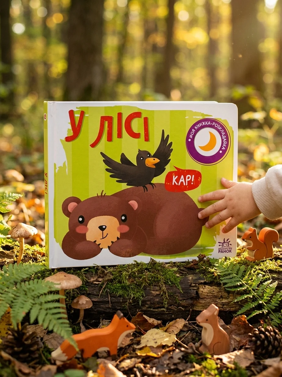 Моя книжка-розкладайка. У лісі — Розвивальні книги