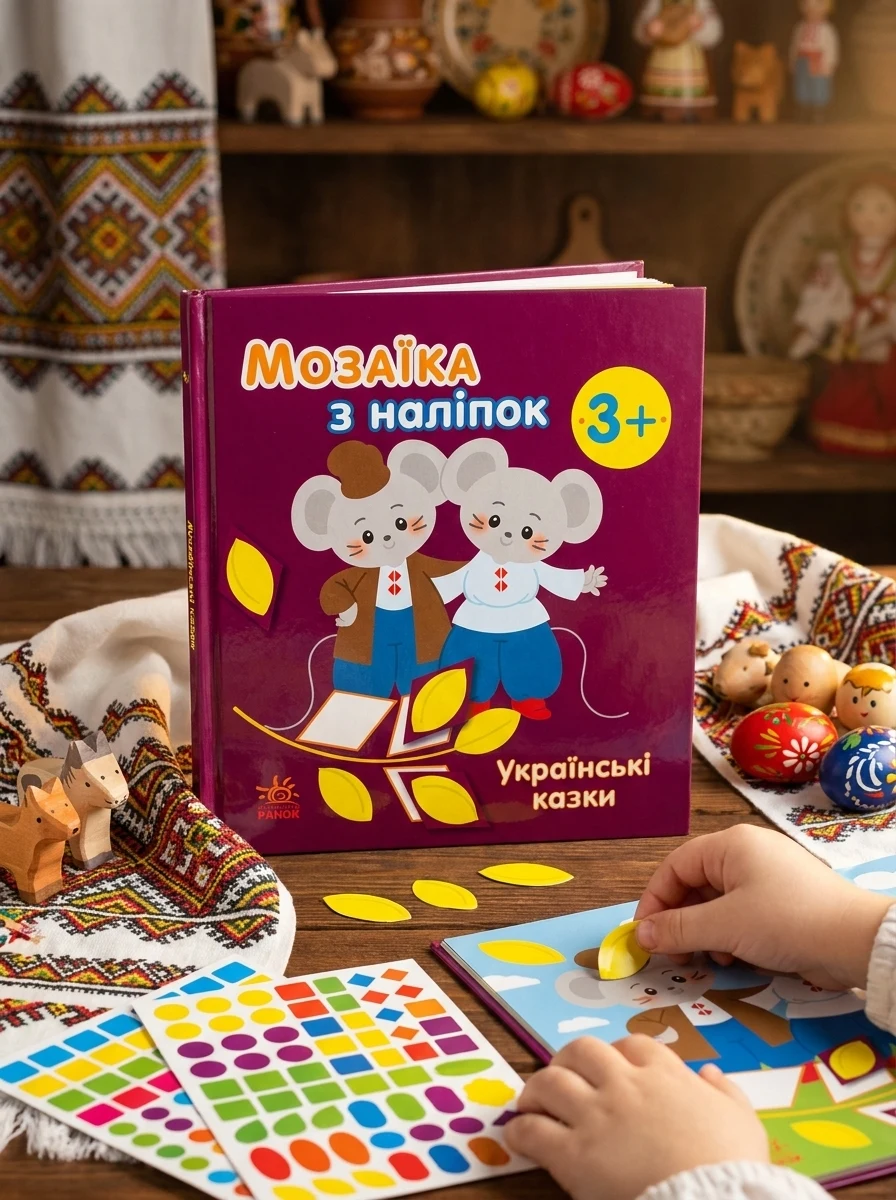 Мозаїка з наліпок. Українські казки — Дитячі наліпки